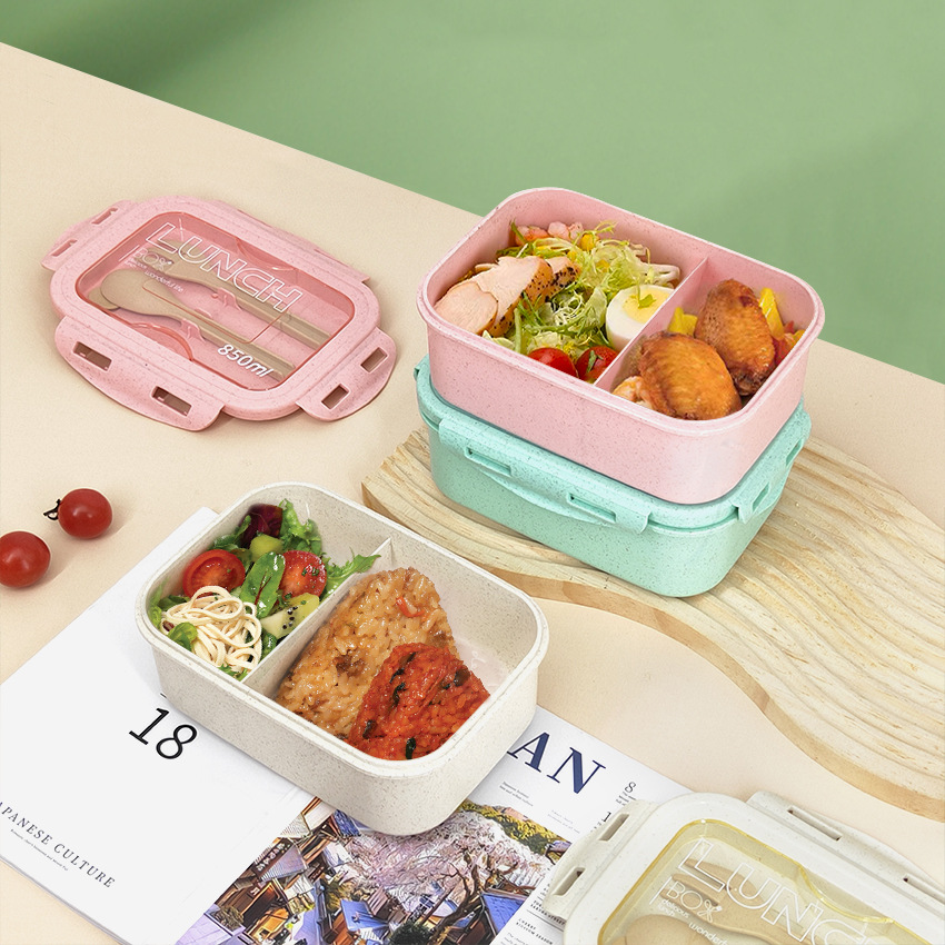 Wheat Straw Insulated Lunch Box for Students – Eco-Friendly, Convenient, Leakproof