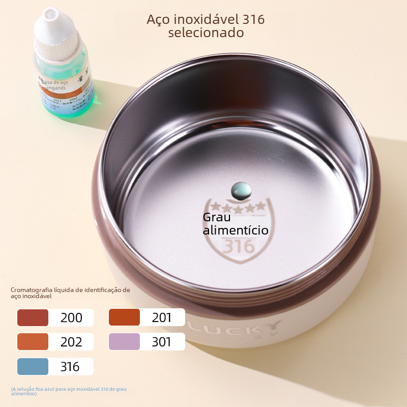 316 Stainless Steel Insulated Lunch Box for Students